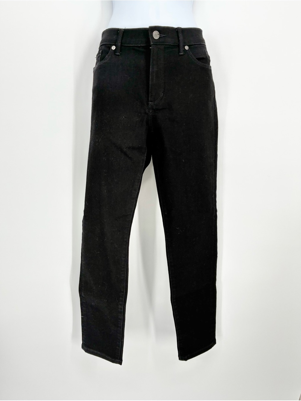 Banana Republic Premium Denim Skinny Ankle Black Jeans Sz 30